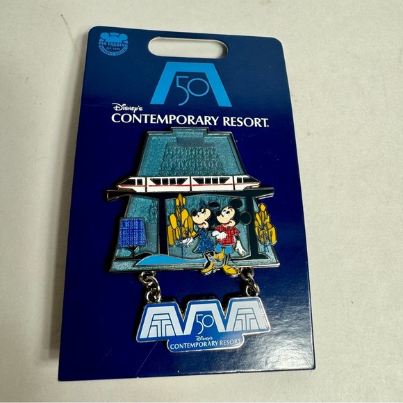 NWT. Disney pin trading. Contemporary resort pin with Mickey and Minnie Mouse - Picture 2 of 7